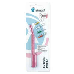 Miradent Interd.PIC-Brush Intro Kit pink tra.1H + 4B, 1 St