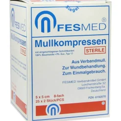 Mullkompressen ES 5x5 cm steril 8-fach, 25X2 St