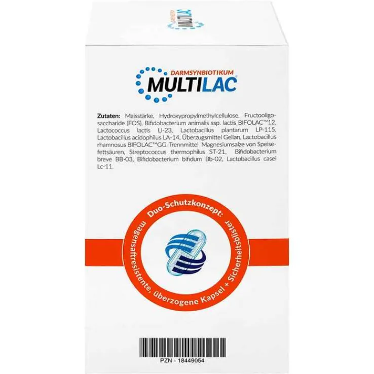 Multilac Synbiotikum magensaftresistent Kapseln, 3X30 St
