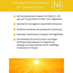 N1 Vitamin D3 + K2 Tropfen, 20 ml