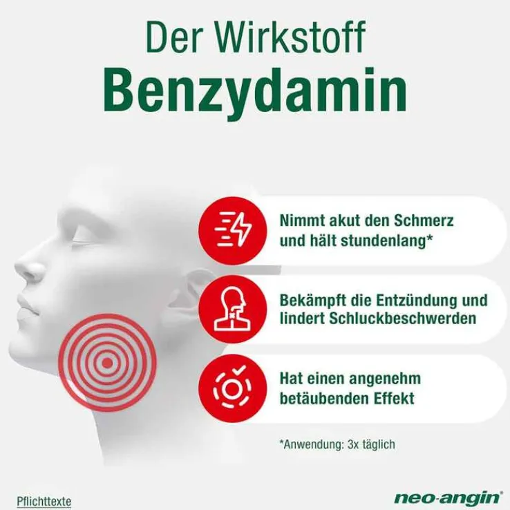 neo-angin Benzydamin gegen akute Hasschmerzen Honig Orange, 20 St