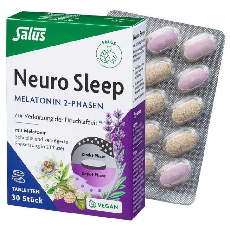 Neuro Sleep Melatonin 2-Phasen Tabletten Salus, 30 St