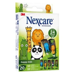 Nexcare happy kids Pflasterstrips Tiere 2 Größen, 20 St