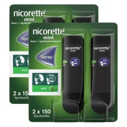 nicorette Mint Spray mit 1 mg Nikotin pro Sprühstoß, 2x2 St