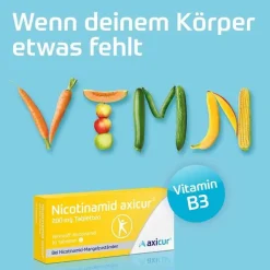 Nicotinamid axicur® 200 mg Tabletten, 10 St