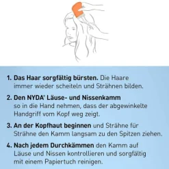 NYDA® Läuse- und Nissenkamm aus Metall, 1 St