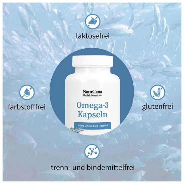 Omega-3 Kapseln Fischöl 705 mg DHA 1390 mg EPA, 90 St
