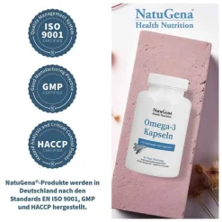 Omega-3 Kapseln Fischöl 705 mg DHA 1390 mg EPA, 90 St