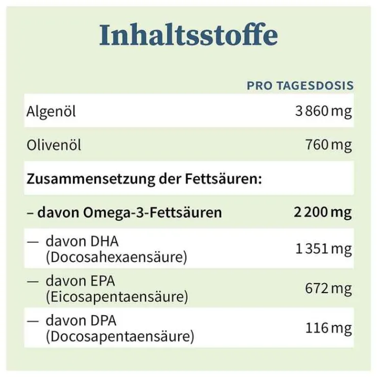 Omega-3 Vegan 2200mg mit 1351 DHA 672 EPA Algenöl Öl, 100 ml