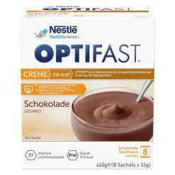 Optifast Creme Schokolade Pulver, 8X55 g