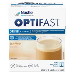 Optifast home Drink Kaffee Pulver, 8X55 g