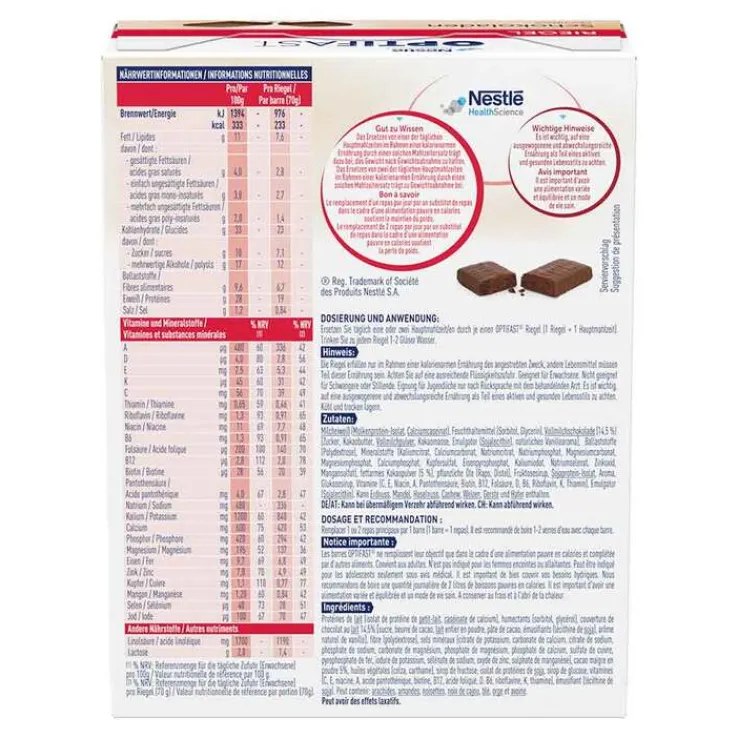 Optifast Riegel Schokolade, 6X70 g