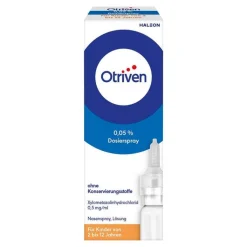 Otriven 0,05 % Nasenspray (Dosierspray) ohne Konservierungsstoffe für Kinder, 10 ml