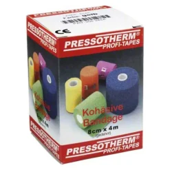 Pressotherm Kohäsive Bandage 8cmx4m gelb, 1 St