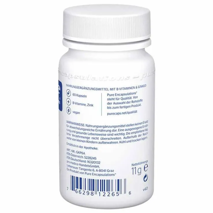 Pure Encapsulations Ginkgo plus Kapseln, 60 St