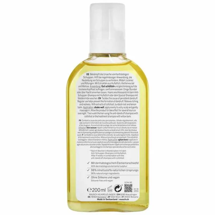 Rausch Anti-Schuppen-Kopfhaut-Lotion + Huflattich, 200 ml