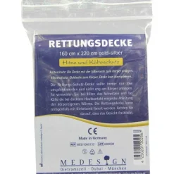 Rettungsdecke gold / silber 22, 1 St