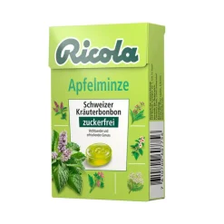 Ricola ohne Zucker Box Apfelminze Bonbons, 50 g