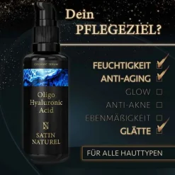 Satin Naturel Bio Oligo Hyaluron Serum Gesicht, 50 ml