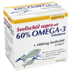 Seefischöl Supra mit 60% Omega-3-Fetts.WeichKapseln, 100 St