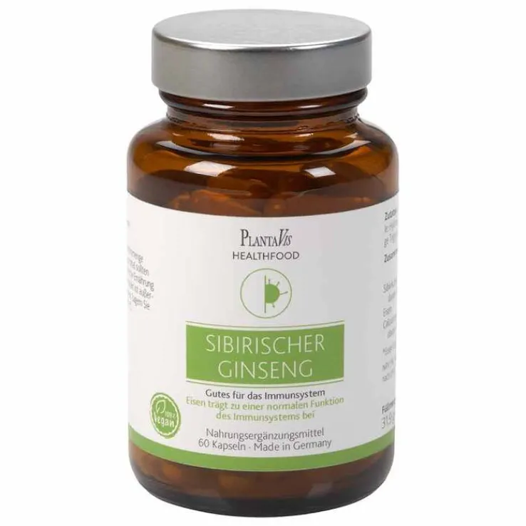 Sibirischer Ginseng hochdosiert vegan Kapseln, 60 St