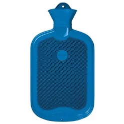 Sänger Gummi Wärmflasche Doppellamelle aus einem Guss blau, 1X2 l