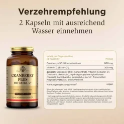 Solgar Cranberry plus Kapseln, 60 St