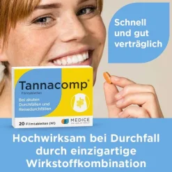 Tannacomp® Filmtabletten bei akutem Durchfall , 20 St