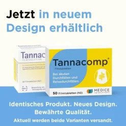 Tannacomp® Filmtabletten bei akutem Durchfall , 50 St