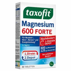Taxofit Magnesium 600 Forte Depot Tabletten, 30 St