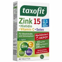 Taxofit Zink + Histidin + Selen Depot Tabletten, 40 St