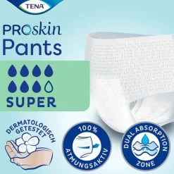 TENA Pants Super L Einweghosen bei Inkontinenz, 12 St