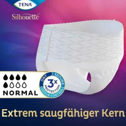 TENA Silhouette LOW WAIST BLANC Normal Pants L bei Inkontinenz, 6X10 St