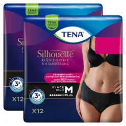 Tena Silhouette Plus M black Inkontinenz Pants, 2X12 St