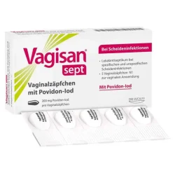 Vagisan sept Vaginalzäpfchen mit Povidon-Iod, 5 St