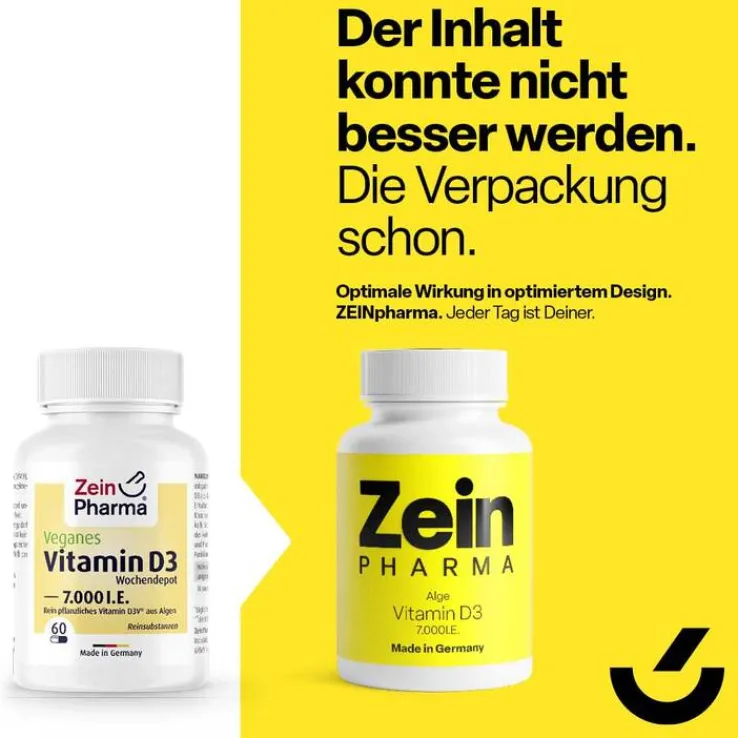 Vegane Vitamin D3 7000 I.E. Wochendepot Kapseln, 60 St