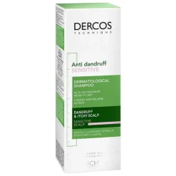 Vichy Dercos Anti-Schuppen Sensitive Pflegeshampoo bei empfindlicher Kopfhaut, 200 ml