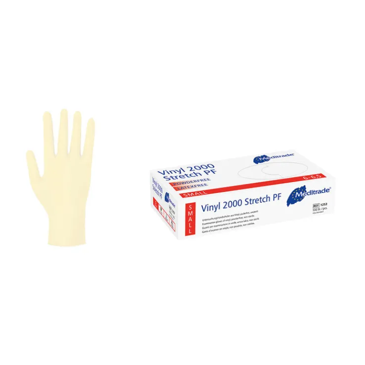 Vinyl Handschuhe Stretch puderfrei Größe L, 100 St
