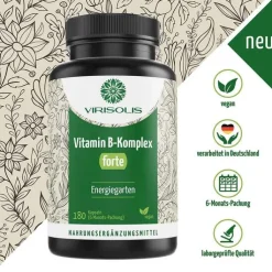 Virisolis Vitamin B-Komplex Forte 6-Mon.vegan Kapseln , 180 St