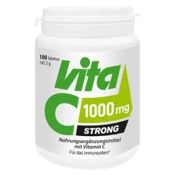 Vita C Strong 1000 mg laktosefrei glutenfrei veg.Tabletten , 100 St