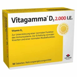 Vitagamma D3 2.000 I.E. Vitamin D3 NEM Tabletten, 50 St