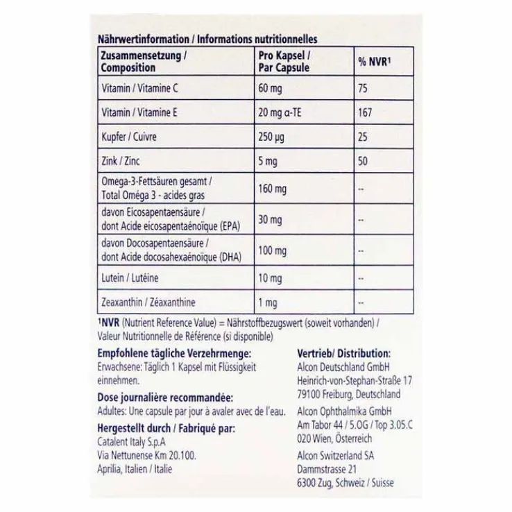 Vitalux Plus Lutein und Omega 3 Kapseln, 84 St