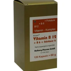 Vitamin B12 + B6 + Folsäure Komplex N Kapseln, 120 St