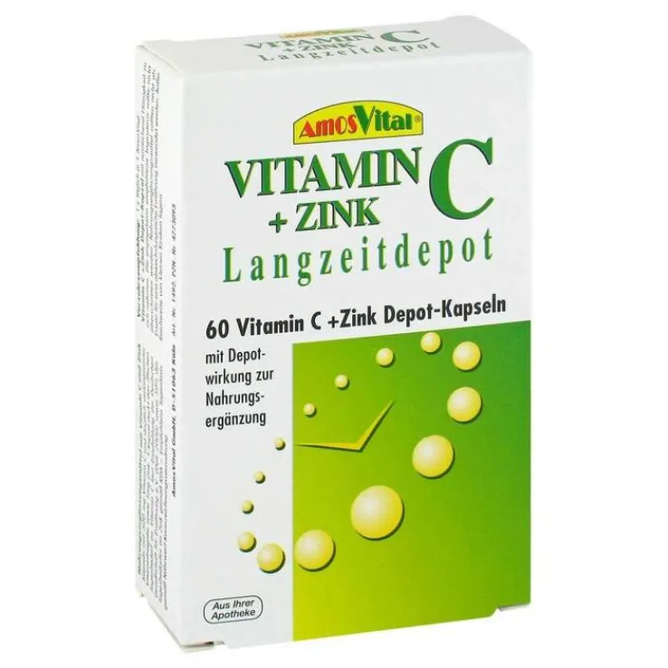 Vitamin C + Zink Langzeitdepot Kapseln, 60 St