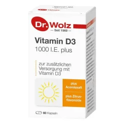 Vitamin D3 1000 I.E. plus Dr. Wolz Kapseln, 60 St