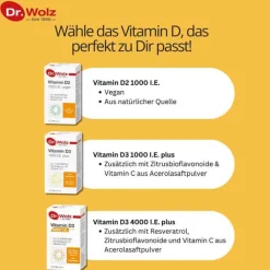 Vitamin D3 1000 I.E. plus Dr. Wolz Kapseln, 60 St