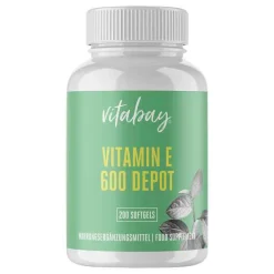 Vitamin E 600 I.E. Depot vegan hochdosiert Weichk., 200 St