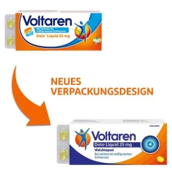Voltaren Dolo Liquid 25 mg Weichkapseln, gegen Rückenschmerzen, 20 St