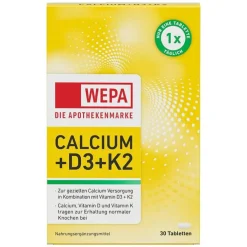 Wepa Calcium + D3 + K2 Tabletten, 30 St