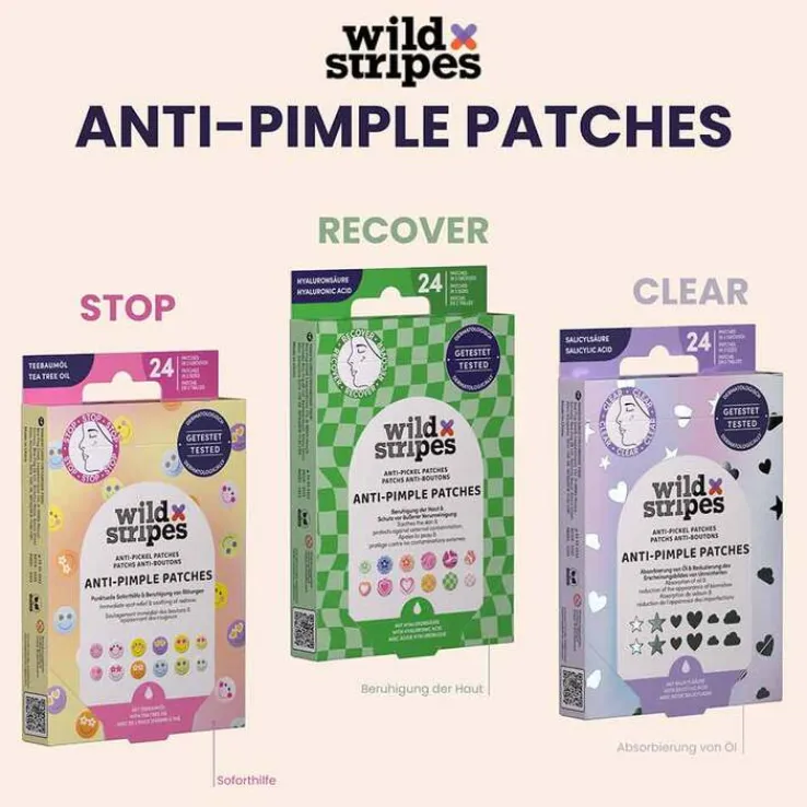Wild Stripes Anti-Pickel Patches Groovy Recover, 24 St